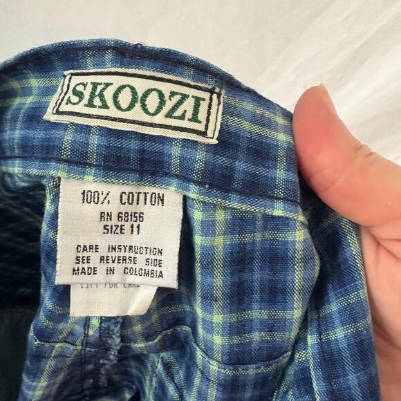 Skoozi Vintage 90s High Waist Plaid Shorts Size 11 26" x 8.25" - Picture 5 of 5